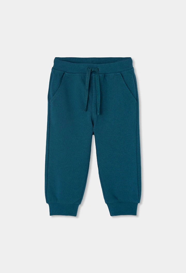 Conjunto de felpa menino bege estampado Nature