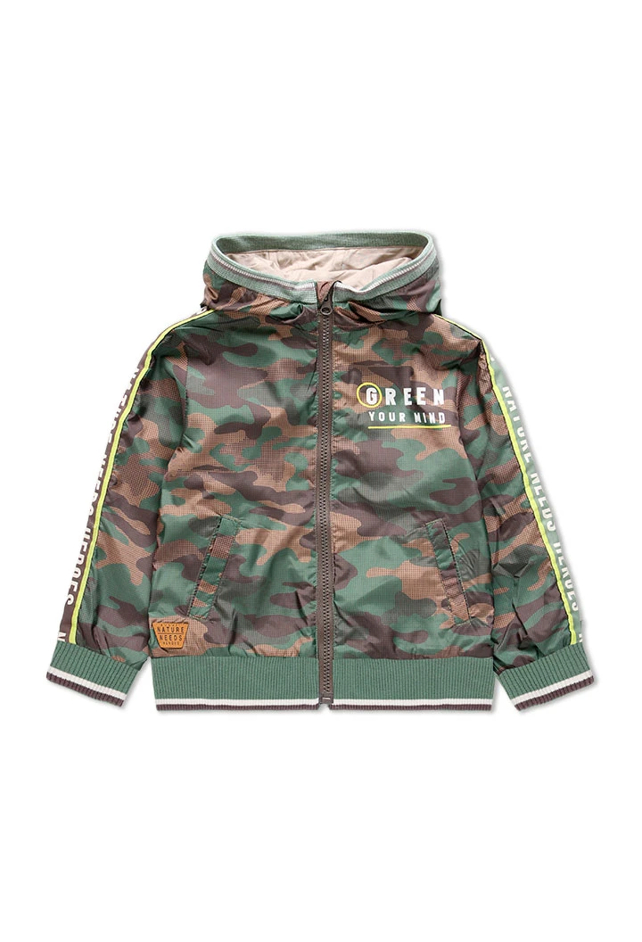 Parka en toile technique pour garçon
