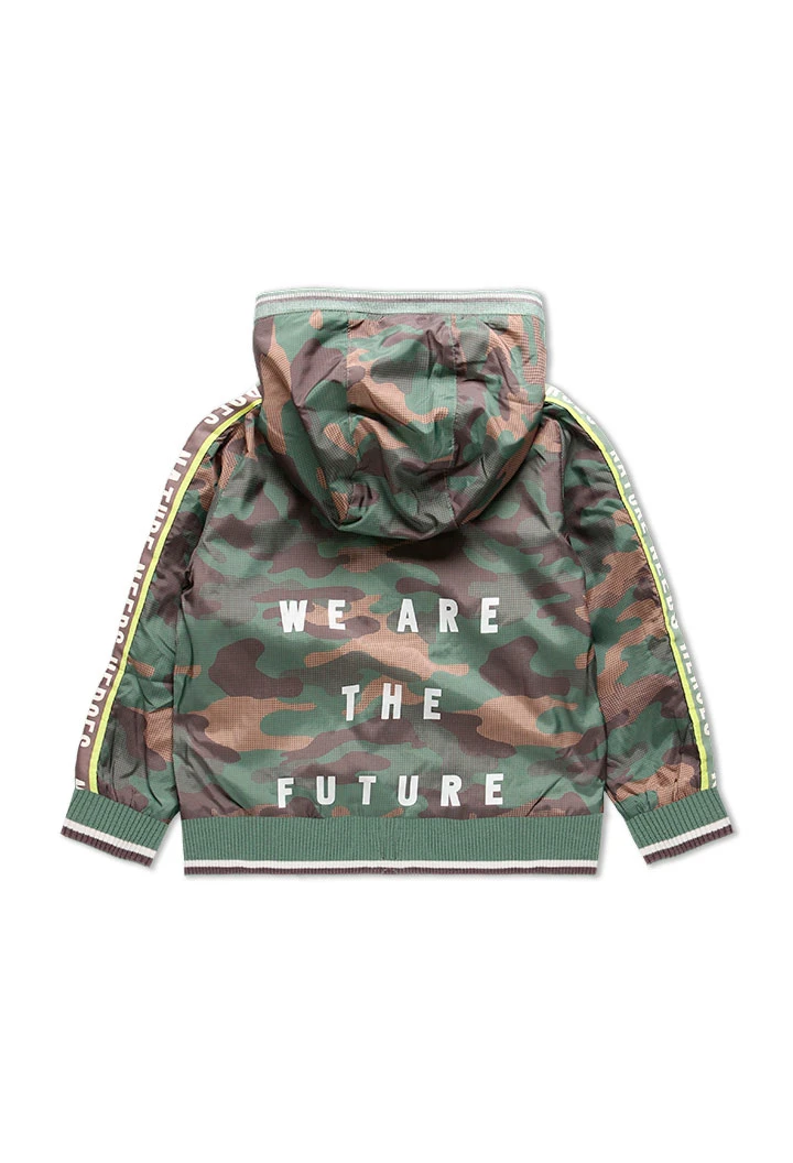 Parka en toile technique pour garçon