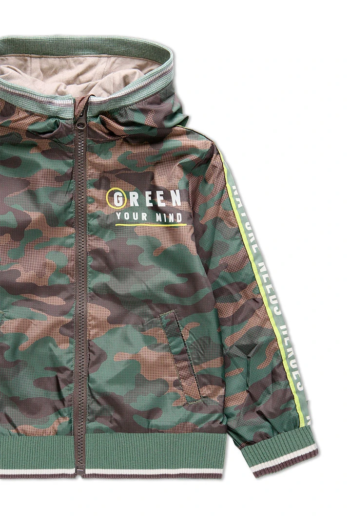 Parka en toile technique pour garçon