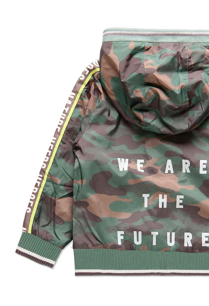 Parka en toile technique pour garçon