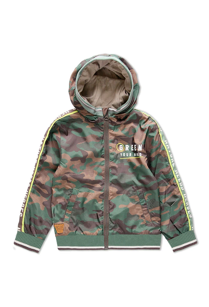 Parka en toile technique pour garçon