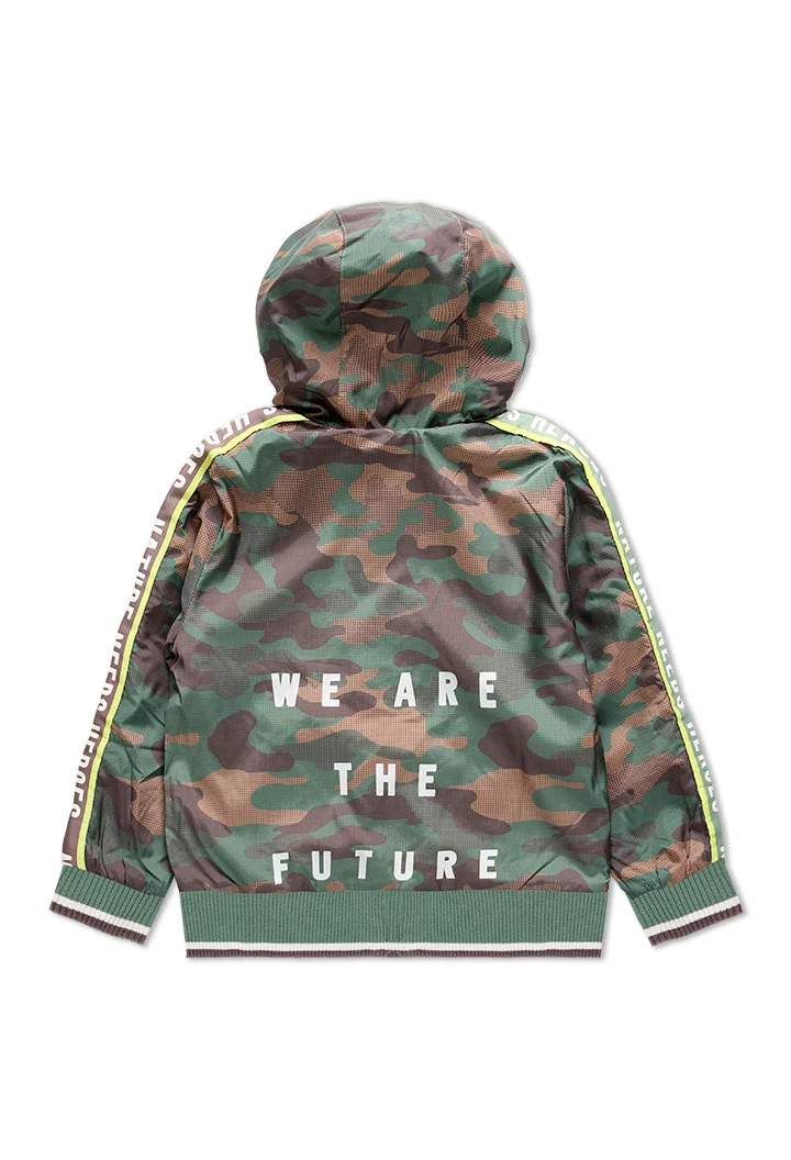 Parka en toile technique pour garçon