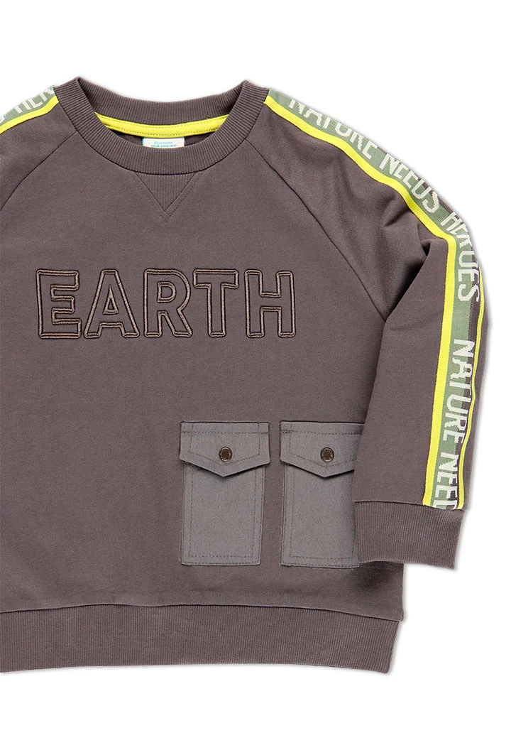Sweat en molleton avec poche pour garçon