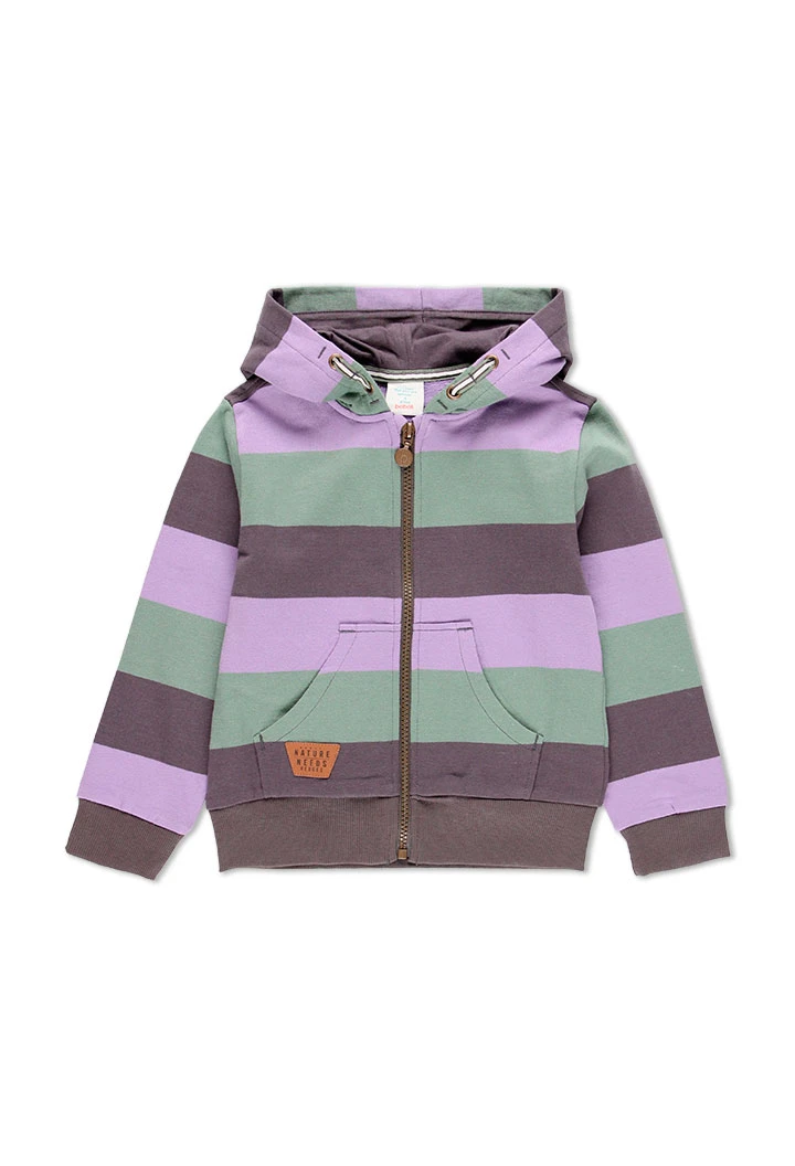 Veste en molleton à rayures pour garçon