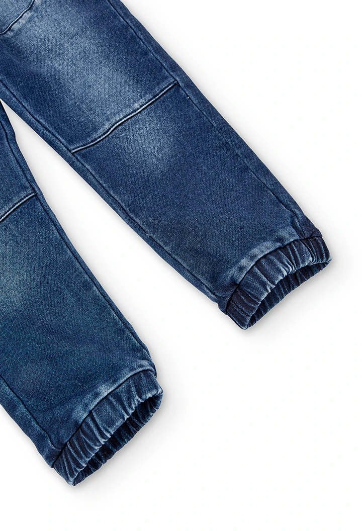 Pantaló denim punt elàstic de nen
