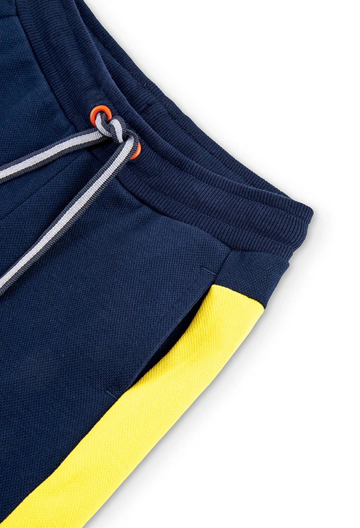 Fleece trousers with stripes for boy