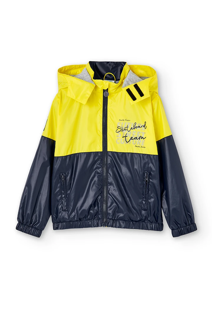 Technical fabric parka for boy