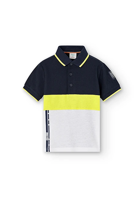 Polo avec bandes pour garçon