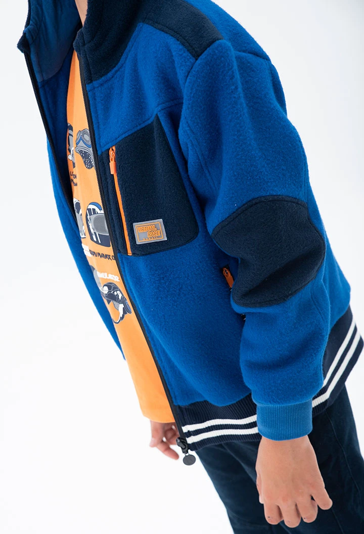 Polar fleece jacket hooded for boy