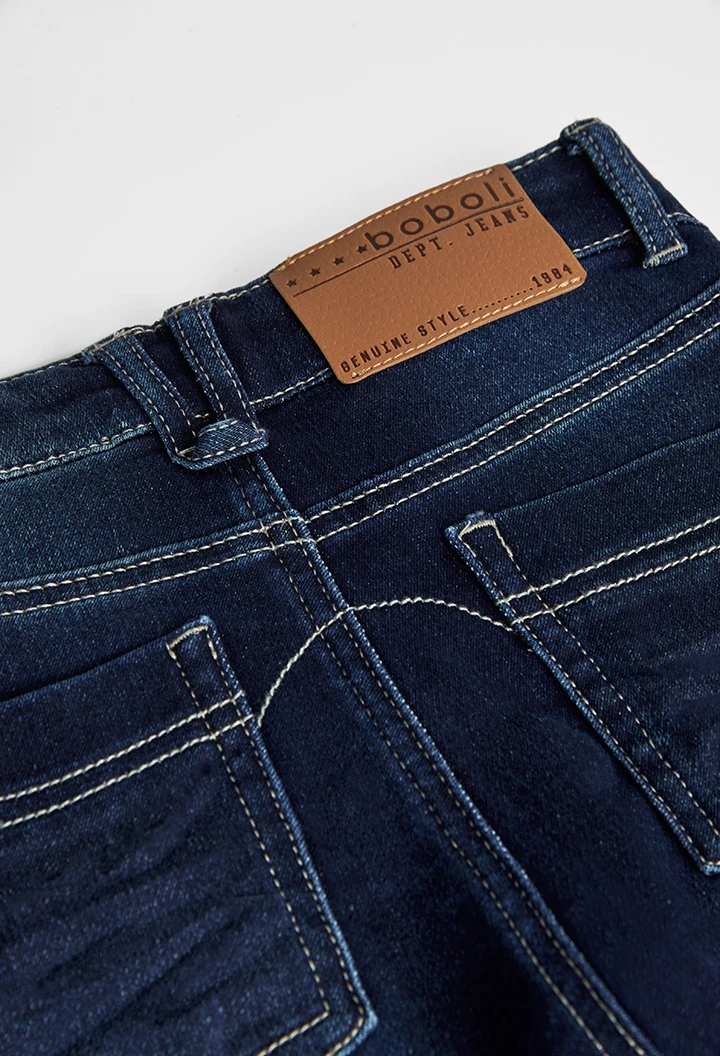 Denim trousers knit for boy -BCI