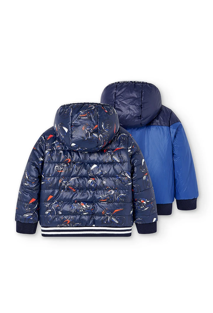 Parka réversible en toile technique pour garçon