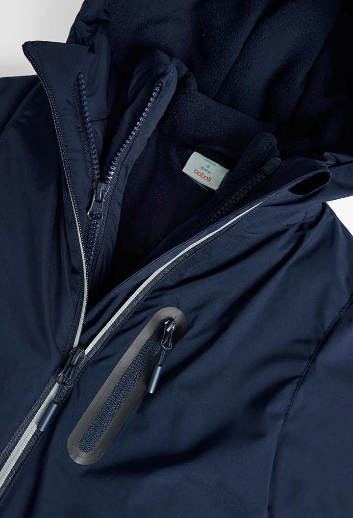 Technical fabric parka for boy