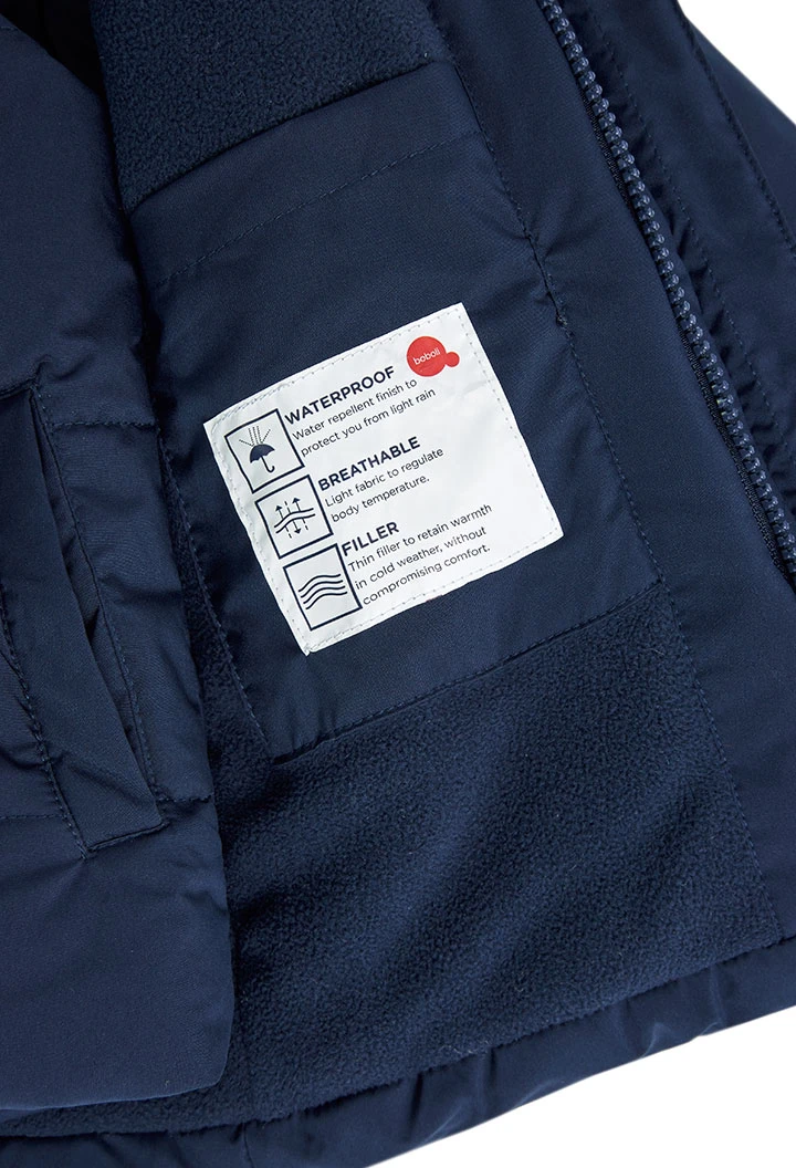 Parka en toile technique pour garçon