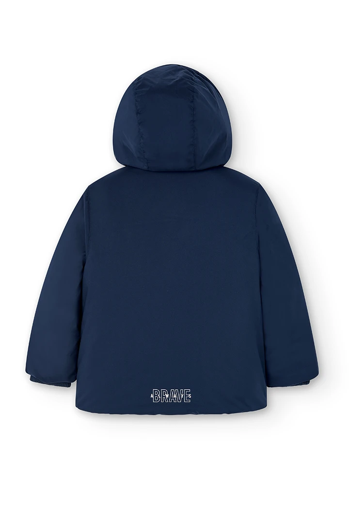 Technical fabric parka for boy