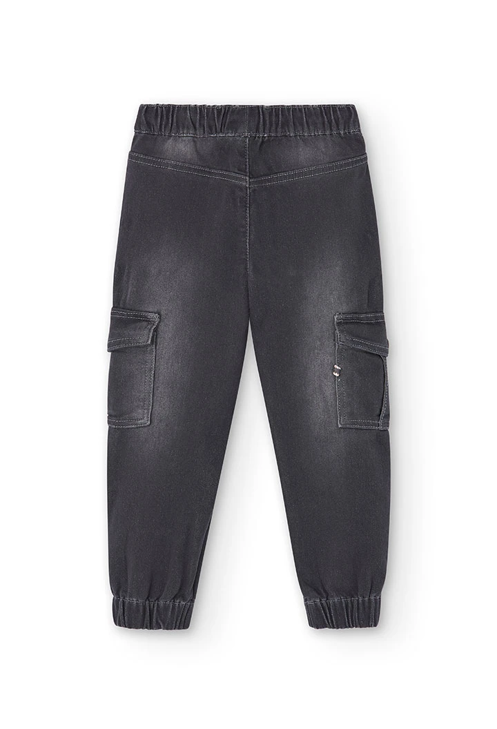 Jeans-Hose gestrickt, für Jungen, in Farbe Grau