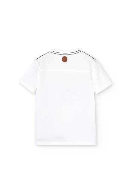 Maglietta bianca in jersey da bambino