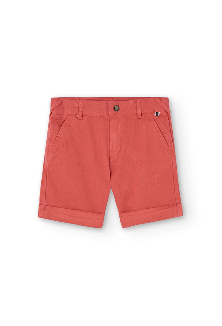 Bermuda gabardine orange pour garçon