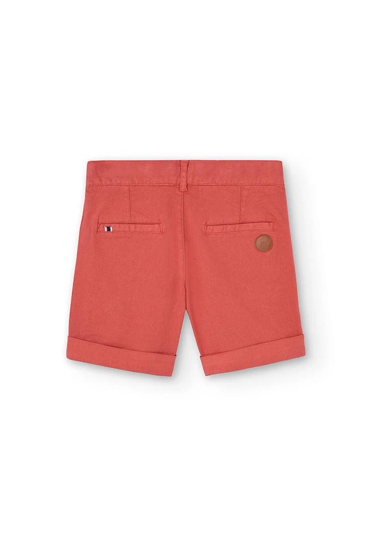 Bermuda gabardine orange pour garçon
