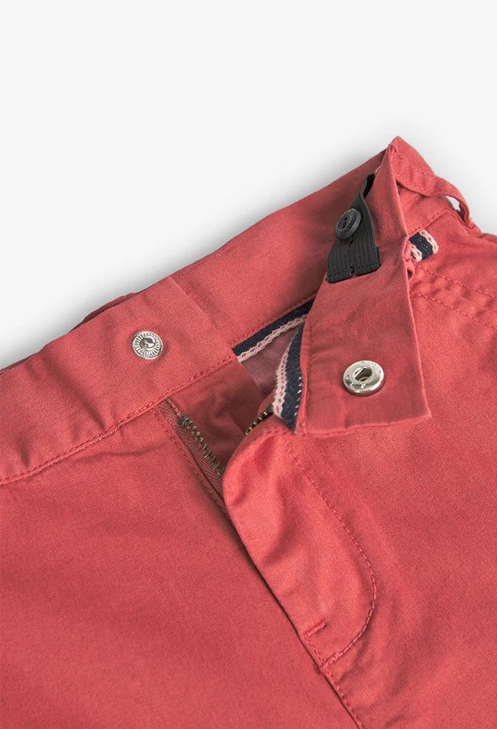 Bermuda gabardine orange pour garçon