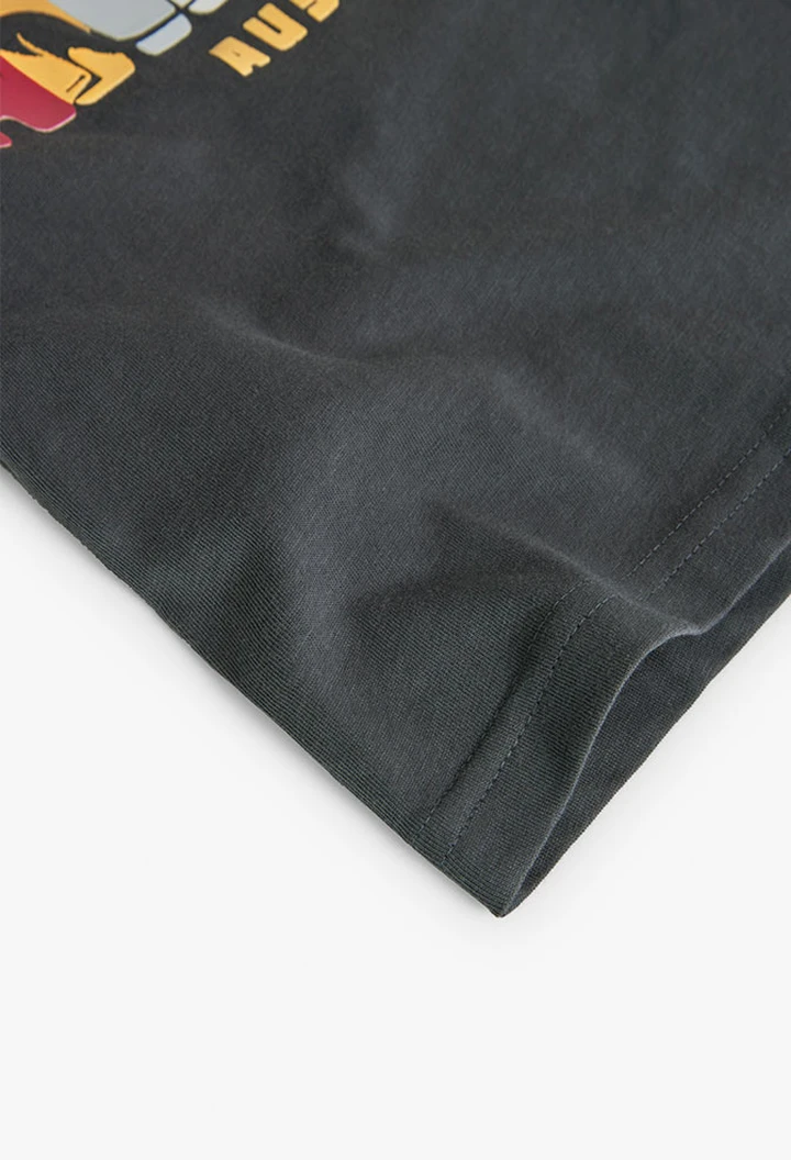 T-shirt à mailles gris pour garçon