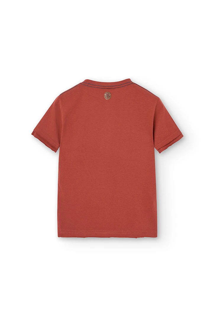 T-shirt à mailles orange pour garçon