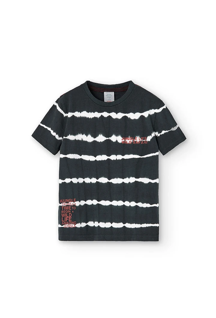 T-shirt tricoté gris pour garçon