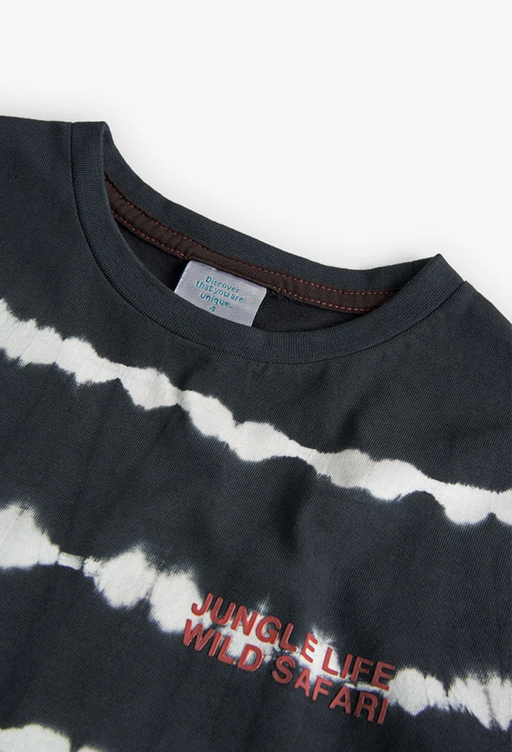 T-shirt tricoté gris pour garçon