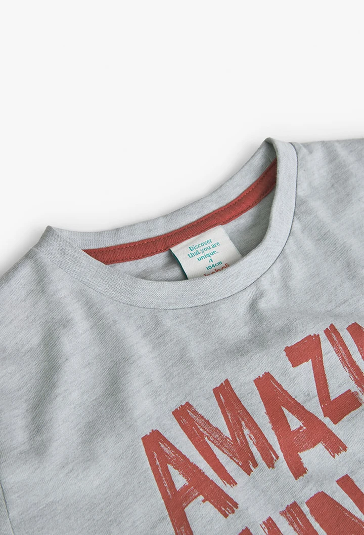 T-shirt tricoté écru pour garçon