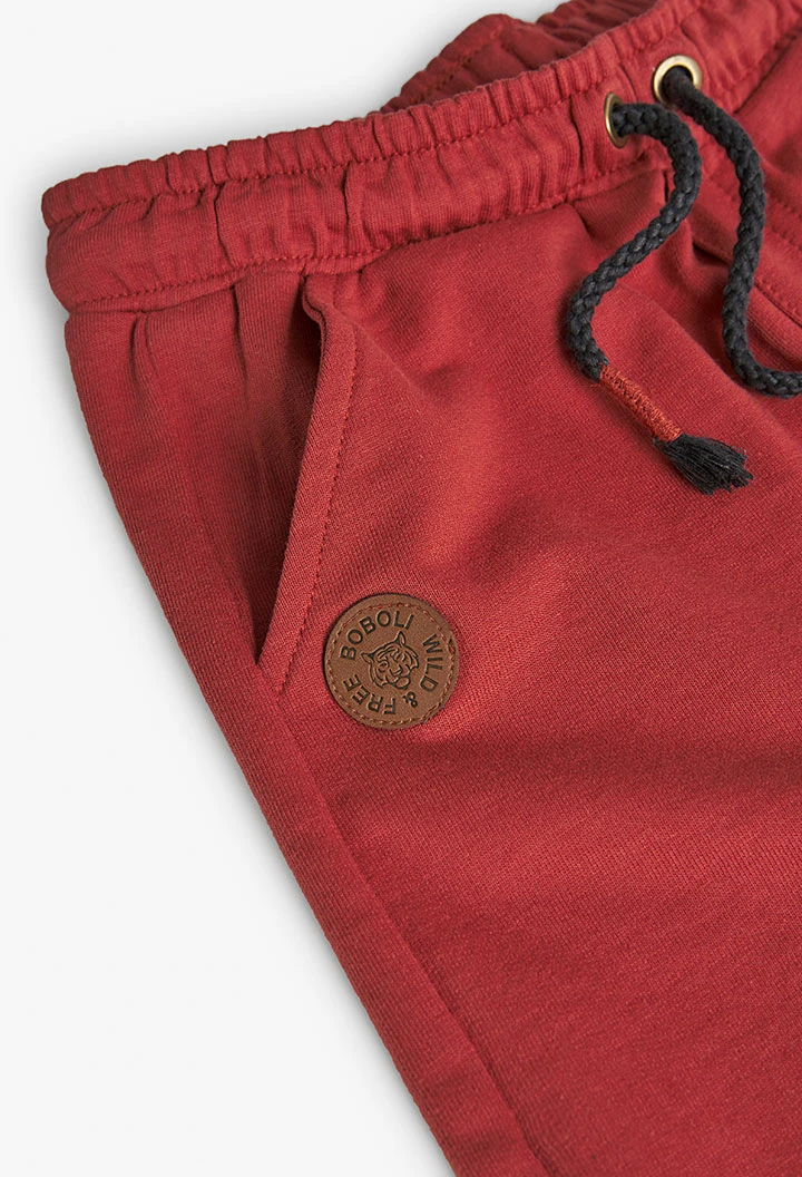 Fleece-Bermuda-Shorts, für Jungen, in Farbe Orange