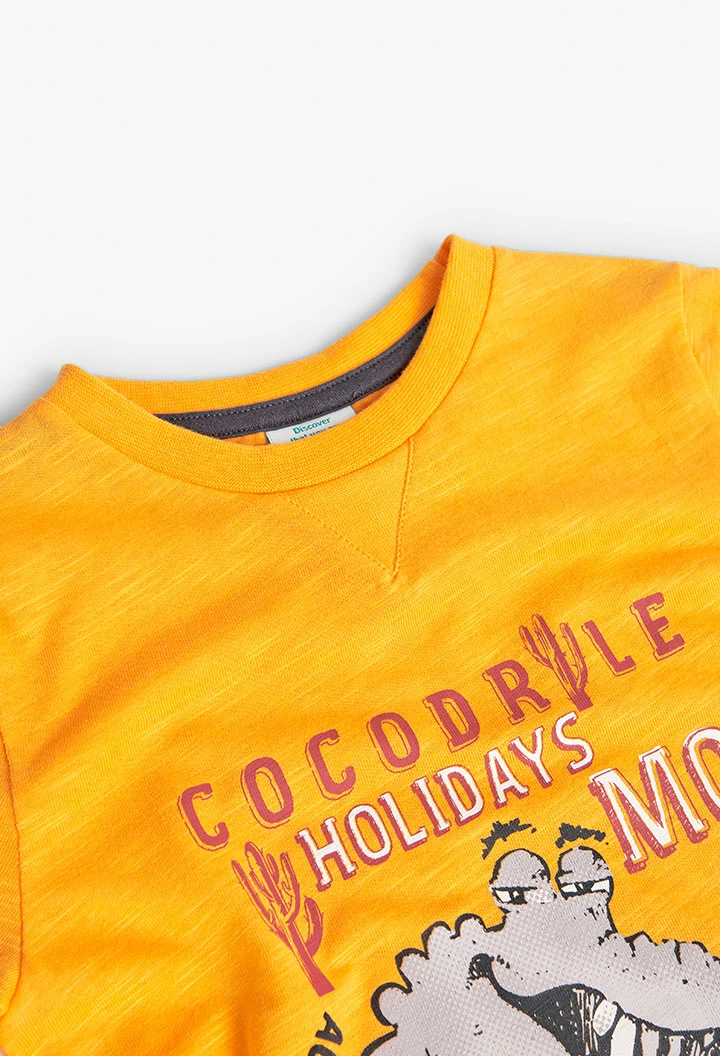 Strick-Shirt für Jungen in Farbe Gelb
