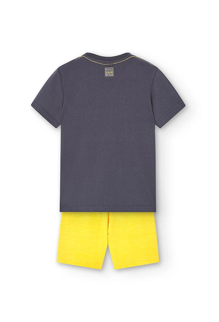 Pack tricoté de bébé garçon en gris