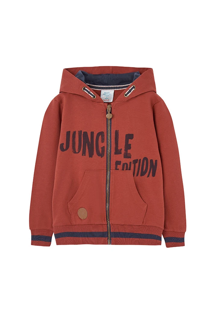 Veste molleton teintée orange pour garçon