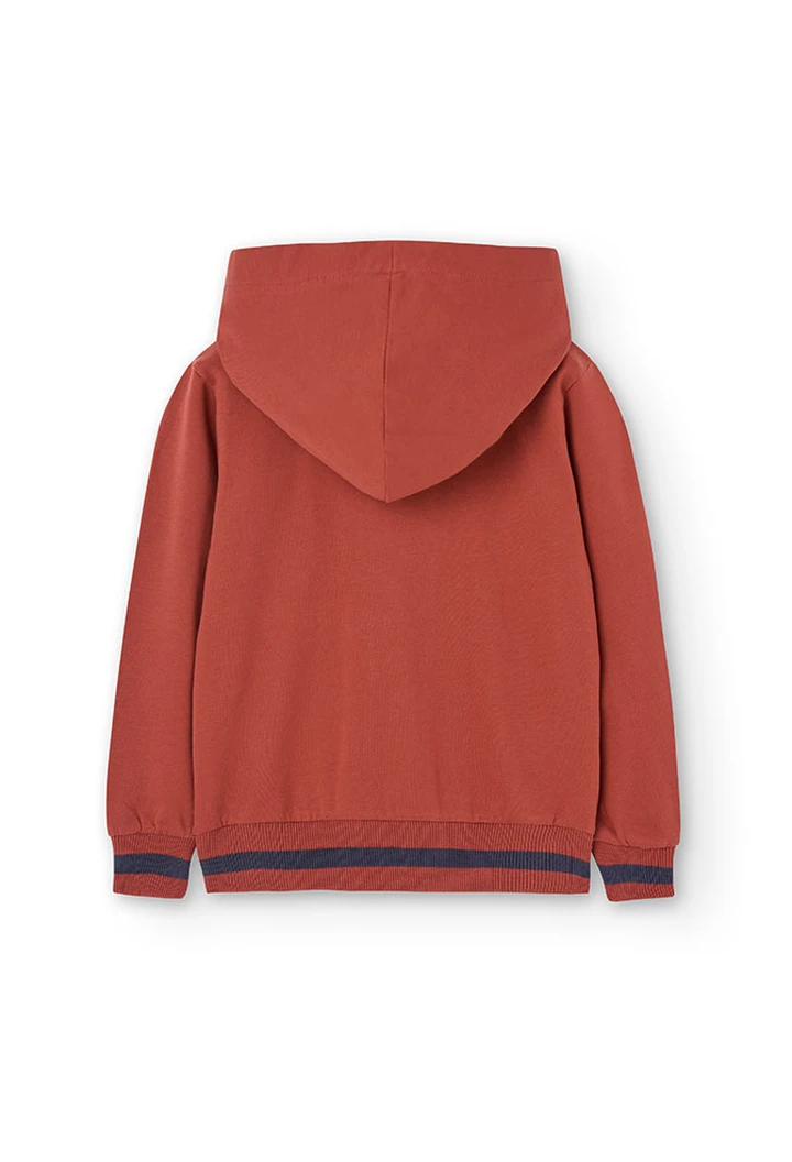 Veste molleton teintée orange pour garçon