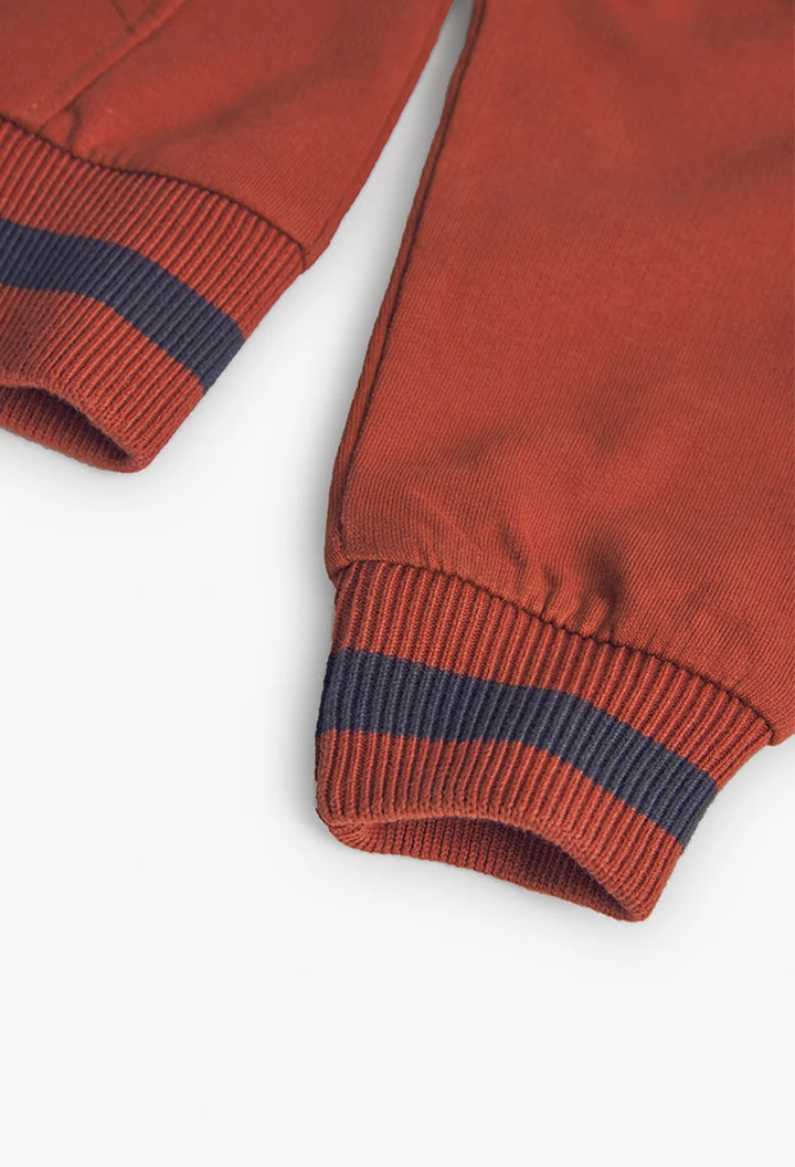 Veste molleton teintée orange pour garçon