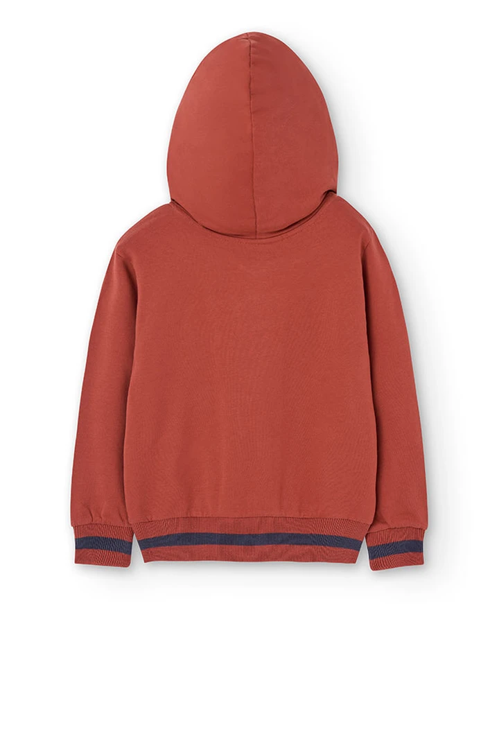 Veste molleton teintée orange pour garçon