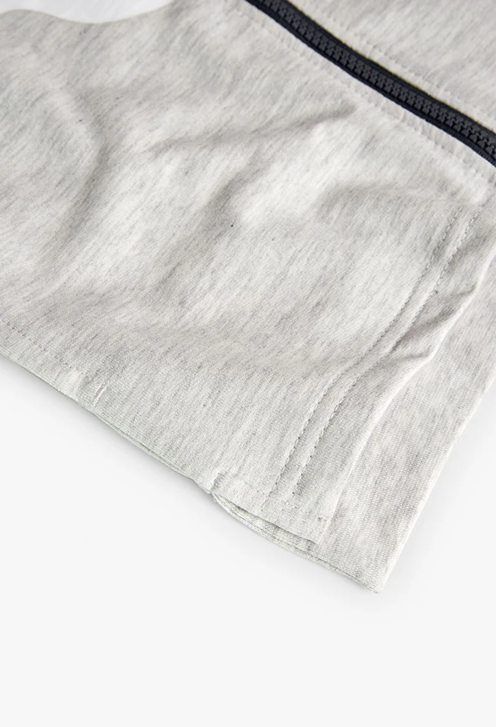 Veste molleton à capuche pour garçon, écru