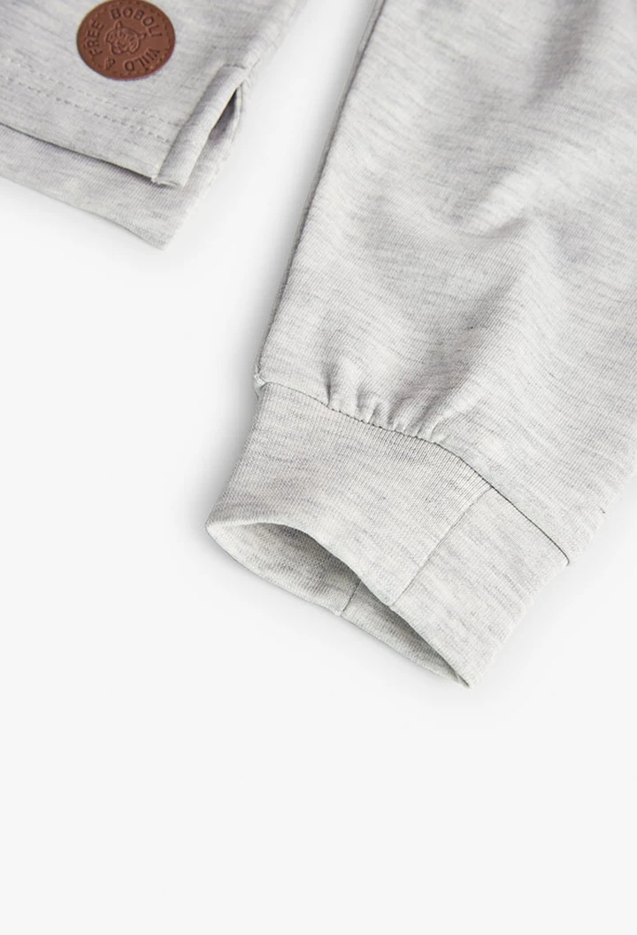 Veste molleton à capuche pour garçon, écru
