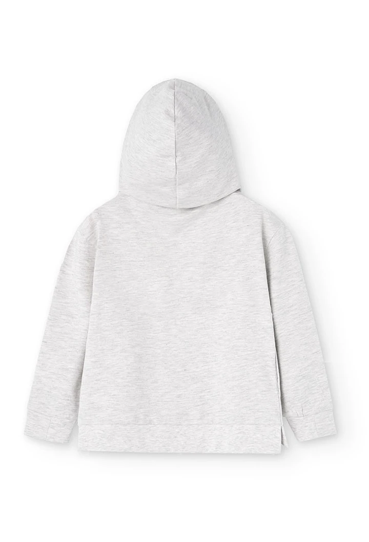Veste molleton à capuche pour garçon, écru