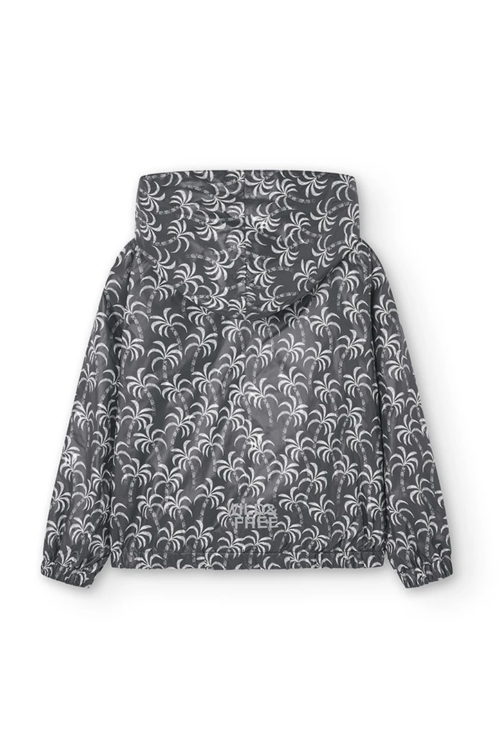 Parka garçon réversible en tissu technique imprimé