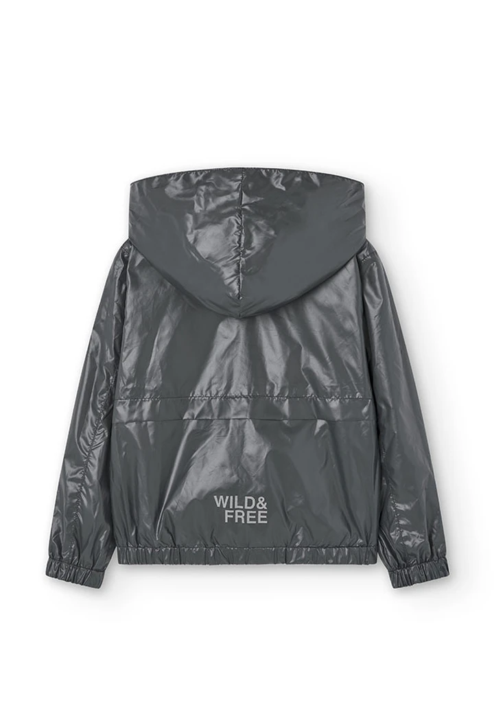 Parka garçon réversible en tissu technique imprimé