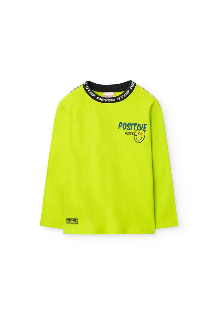 Maglietta a maglia per bambino in verde lime