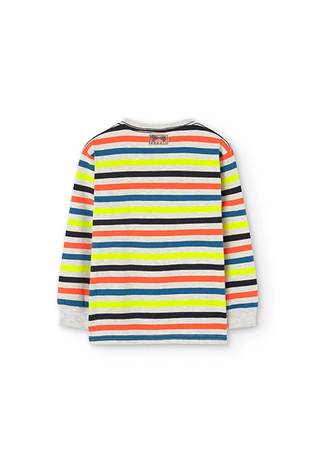 Knitted striped T-shirt for boy