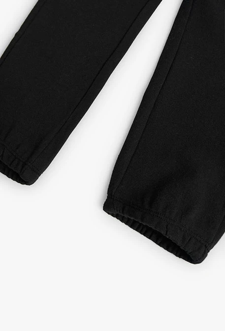 Black fleece trousers for boys