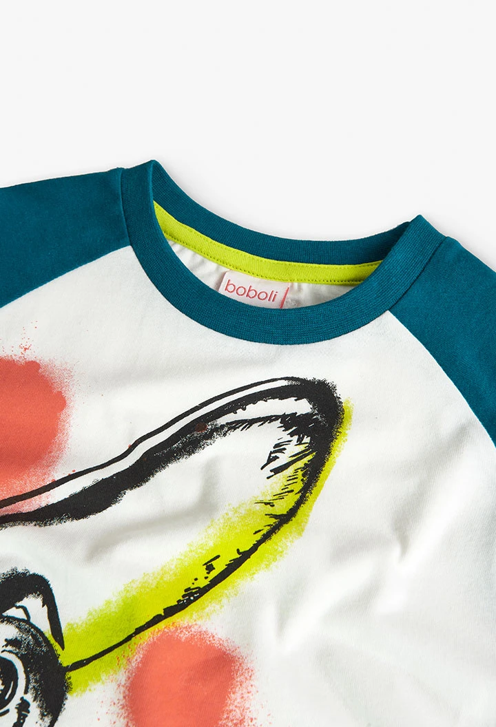 Maglietta di maglia per bambino in bianco