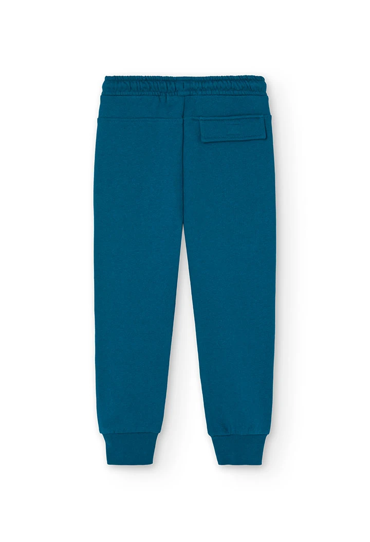 Green fleece trousers for boy