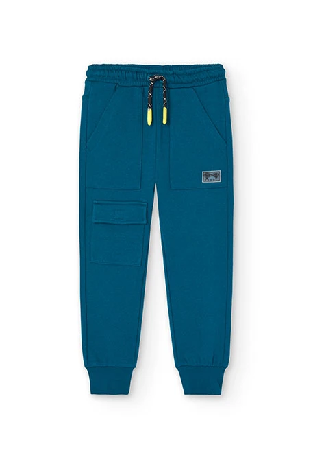 Green fleece trousers for boy