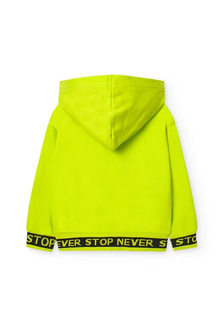 Lime green fleece jacket for boy