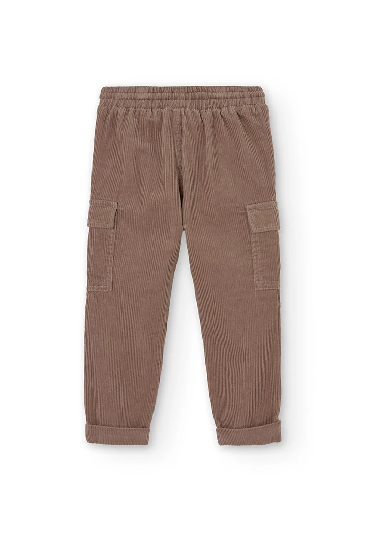 Brown corduroy trousers for boy