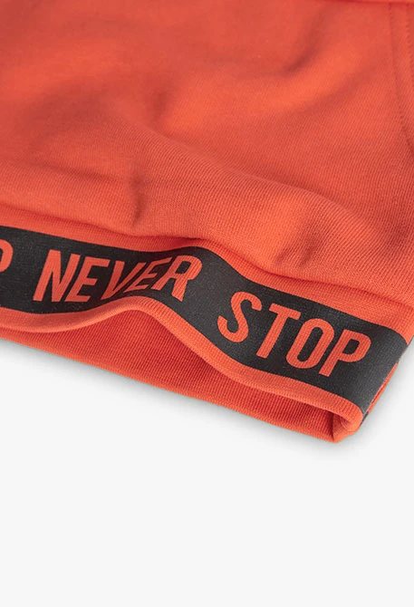 Sudadera de felpa para niño en naranja